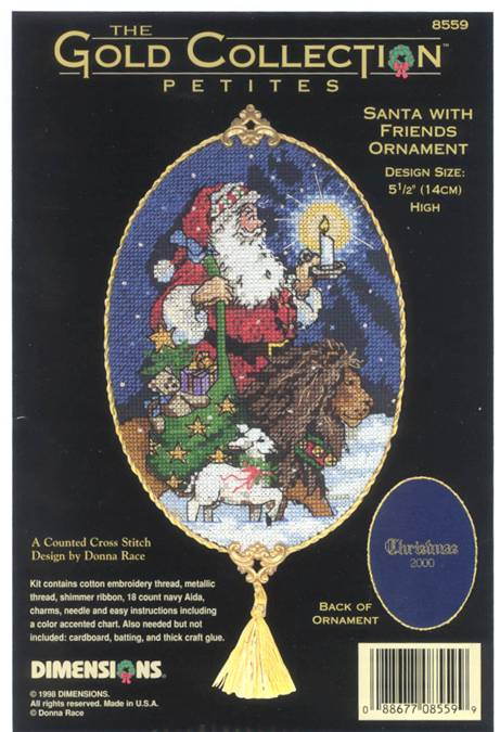 8559 santa with friends ornaments. DIMENSION 8000-9000-11000