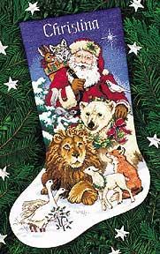 8566 santa´s wildife stocking. DIMENSION 8000-9000-11000
