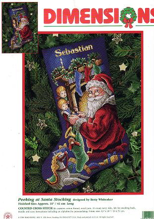 8620 peeking at santa stocking. DIMENSION 8000-9000-11000