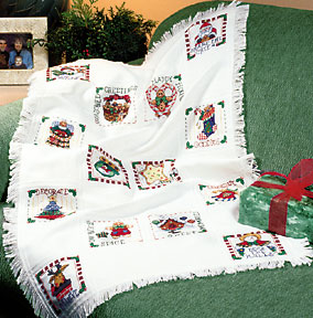 8658 chirstmas treasures afghan. DIMENSION 8000-9000-11000