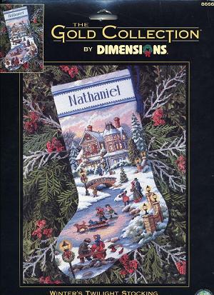 8666 winter´s twilight stocking. DIMENSION 8000-9000-11000