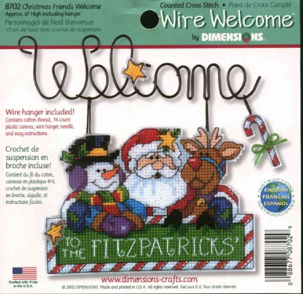 8702 christmas firiends welcome. DIMENSION 8000-9000-11000