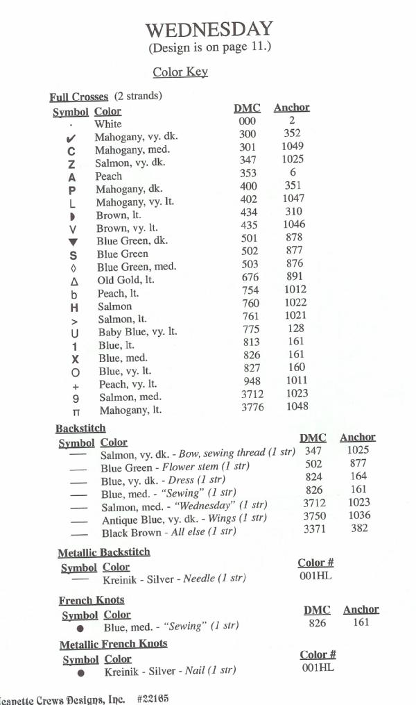 Wednesday key. Everyday Angels