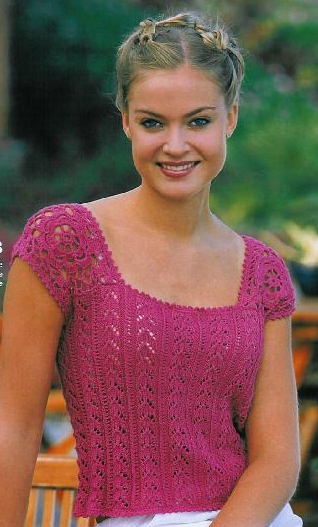 Топ с плечами крючком. топы, кофточки