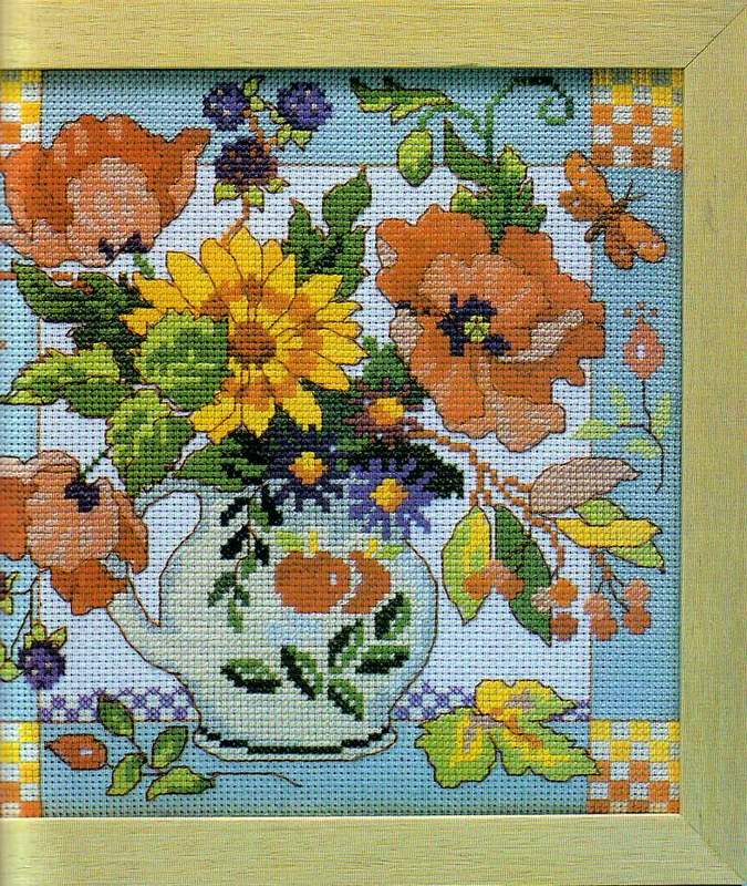 РОмашки, маки в кувшине