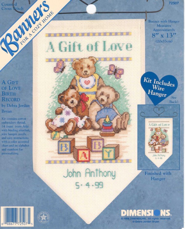 72507 a gift of love birth. DIMENSIONS 72000