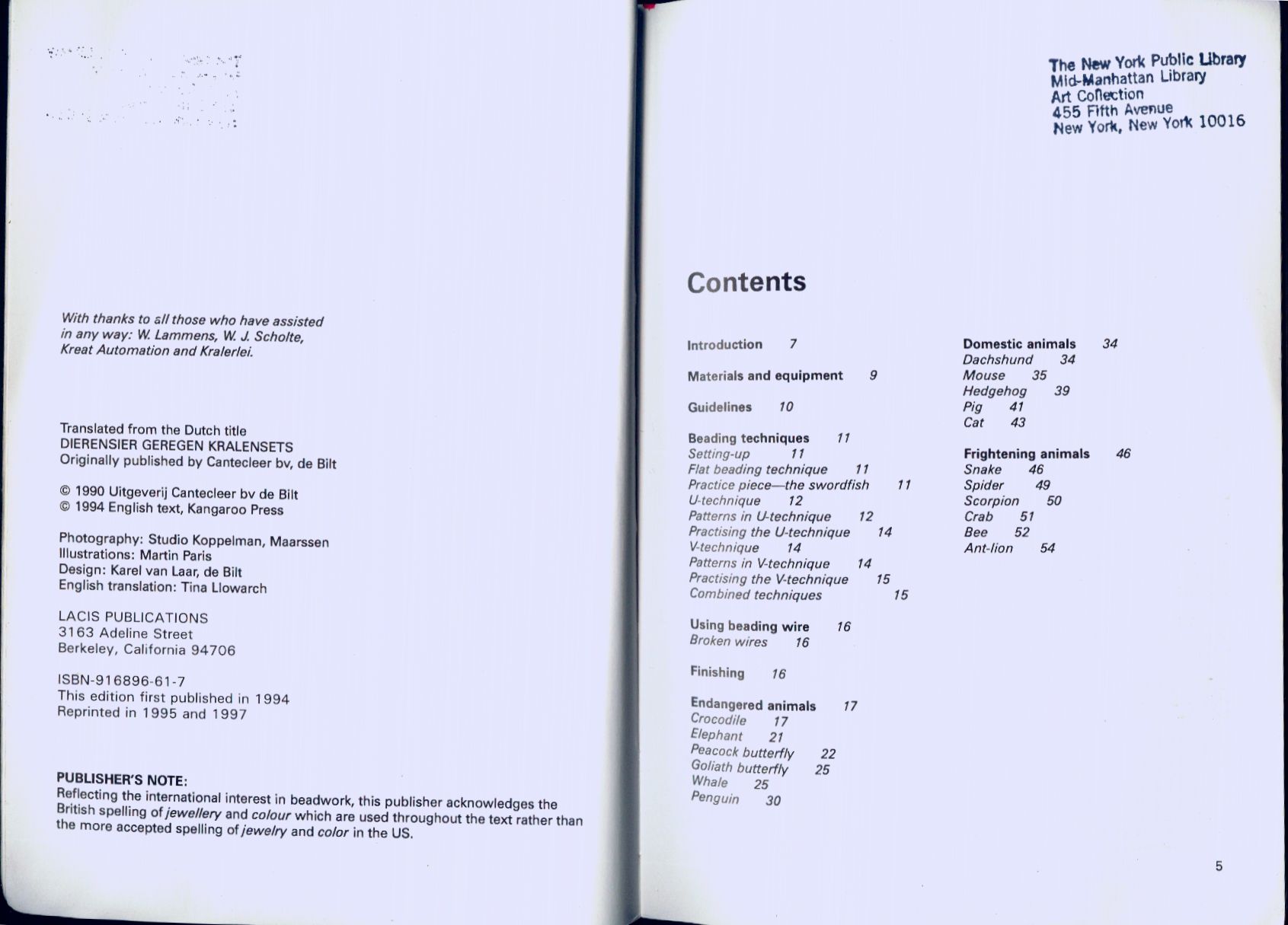 Beaded animals in jewerly