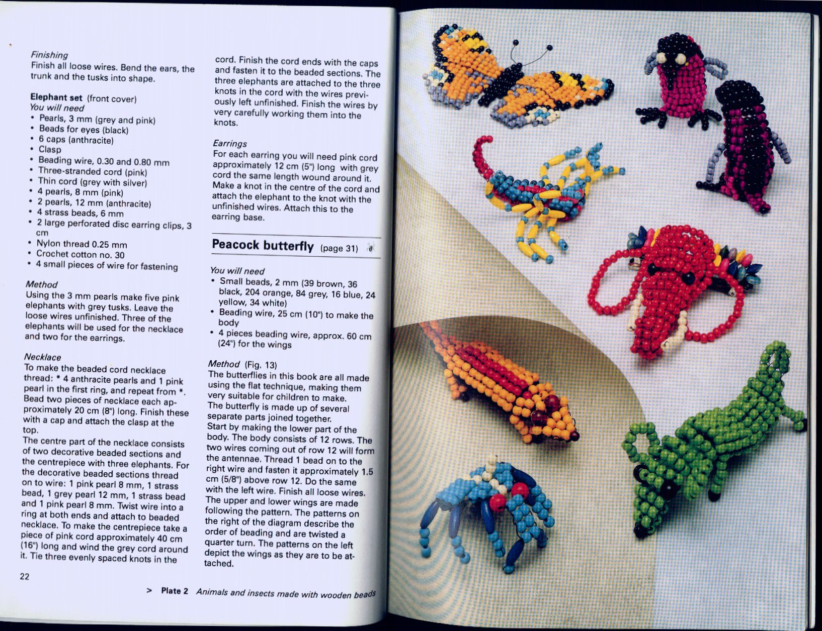 Beaded animals in jewerly