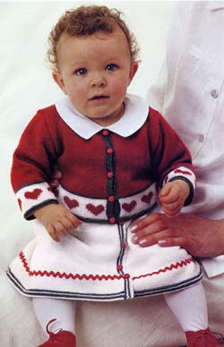 Красный жакет и сарафан. Детишкам (крючком и на спицах)