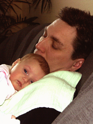 Папа с дочей. 