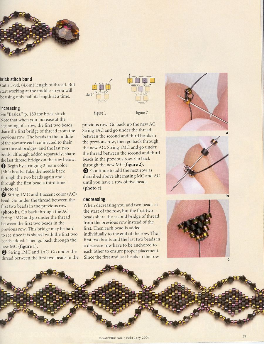 Beaded bracelet 2. Bead-and-button