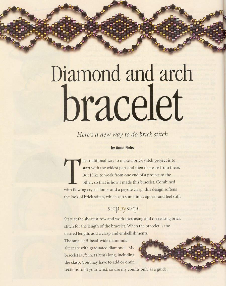 Beaded bracelet 1. Bead-and-button