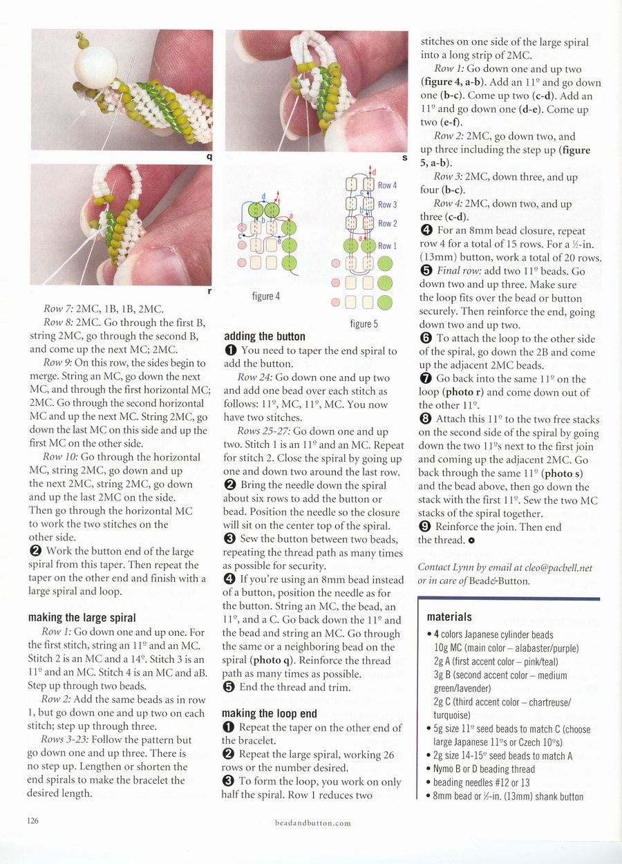 Tubes and spirals 5. Bead-and-button