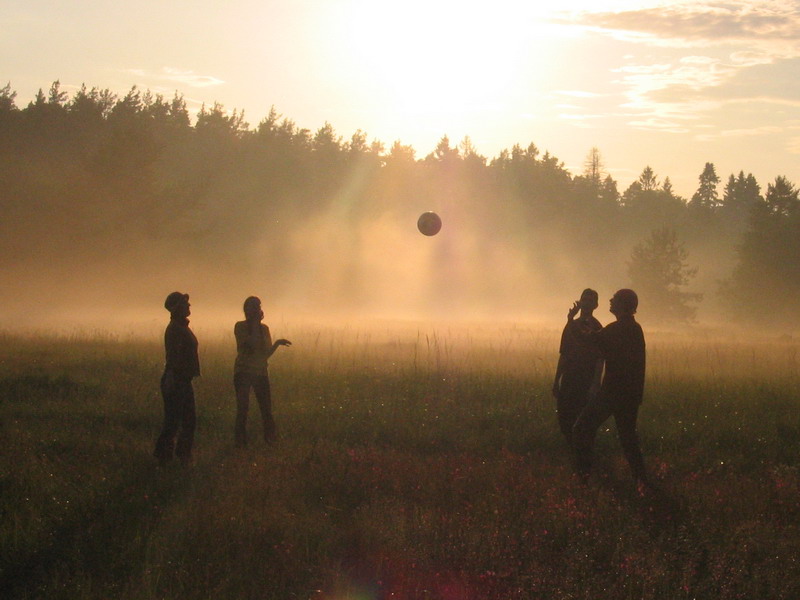 закат, туман. Киржач