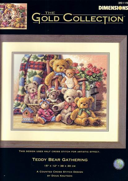 Teddy bear gathering. Dimensions