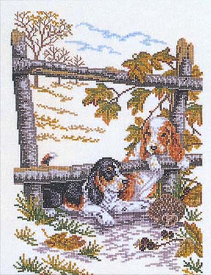 E Rosenstand Dogs & Hedgehog. Animals: