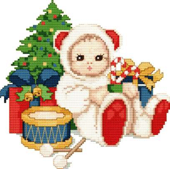 Little Drummer Bear Baby. EMS Animal Babies