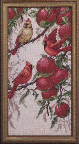 Janlynn Cardinals & Apples. Birds