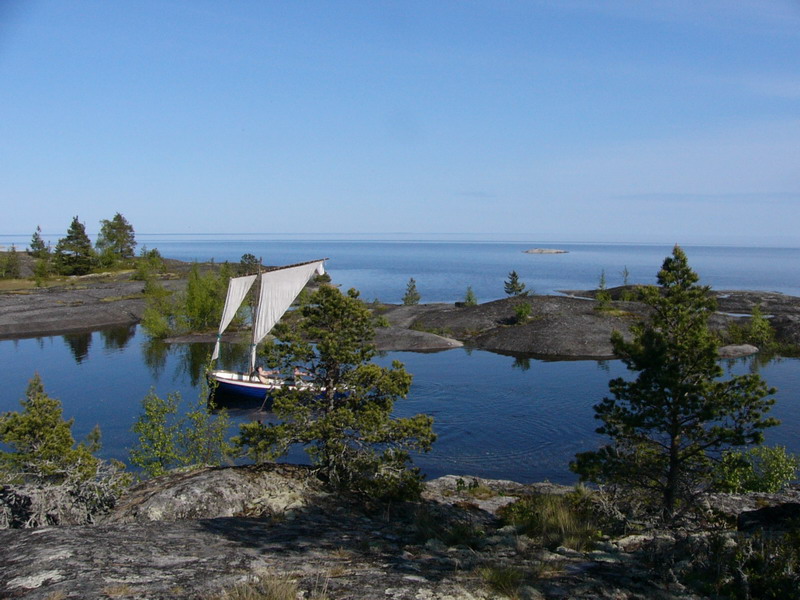 стоянка на мысе Роханиеми. На ялах поЛадожским шхерам