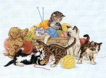 Needle Treasures Yarn Party. Cats