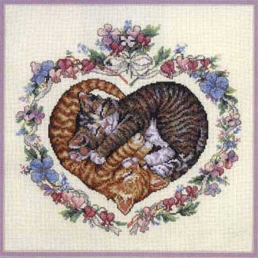 Needle Treasures Loving Cats. Cats