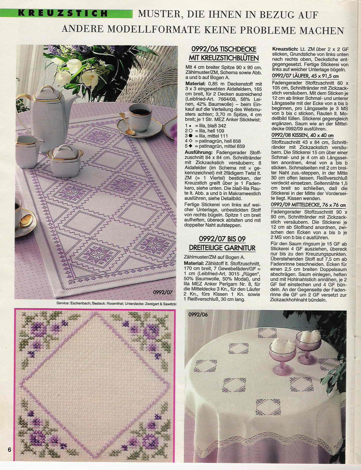 Bieżnik lila . Hardanger