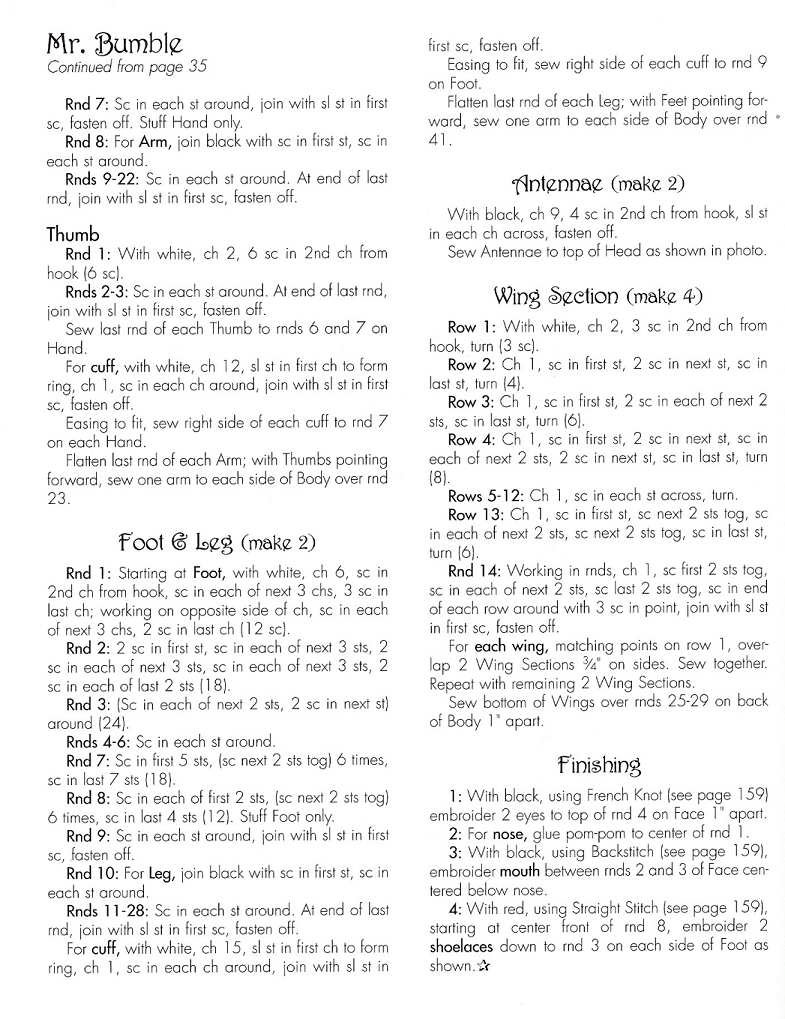 Пчёлка - игрушка (крючком) - описание ч.2 (англ.). 5.4 Пчёлки