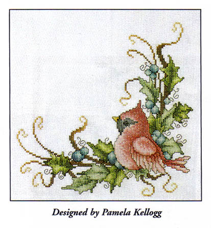 P. Kelloggs Cardinal & Holly. Birds