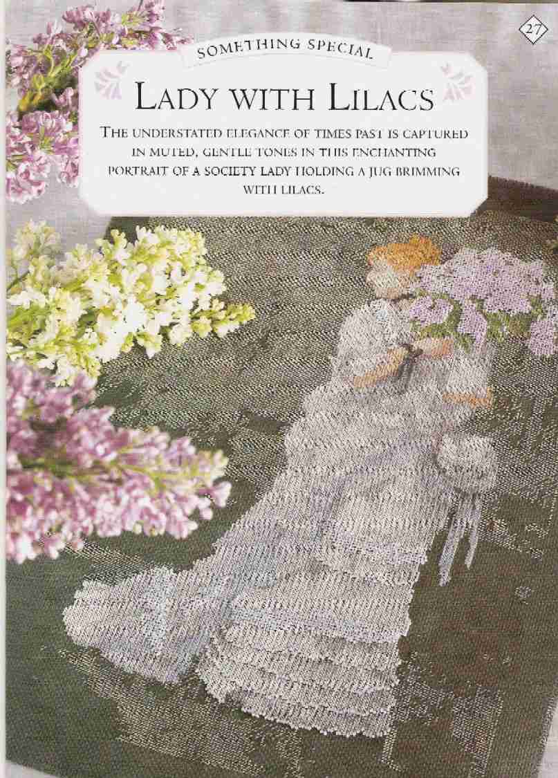 3-Lady with lilacs. Сирень+...