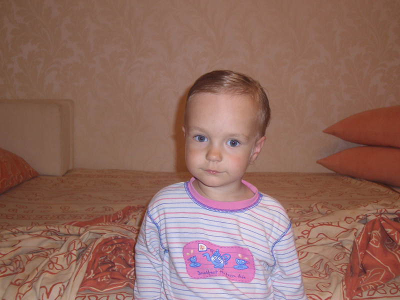 Матвеич с зачесанными кудрями после ванны :-). Матвей. ВТОРОЙ ГОД