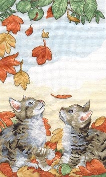 DMC Falling Leaves. Cats