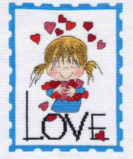 LOVE. Вышитые валентинки