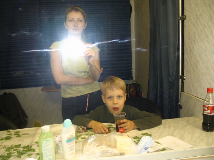 В гримвагене. Киносъемки авг.-окт. 2005