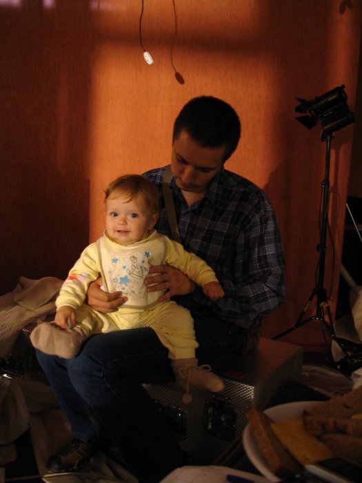 С папой. Киносъемки авг.-окт. 2005