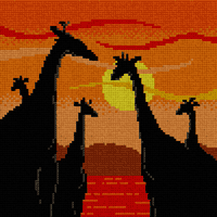 40-J African Wildlife - Giraffe. PINN