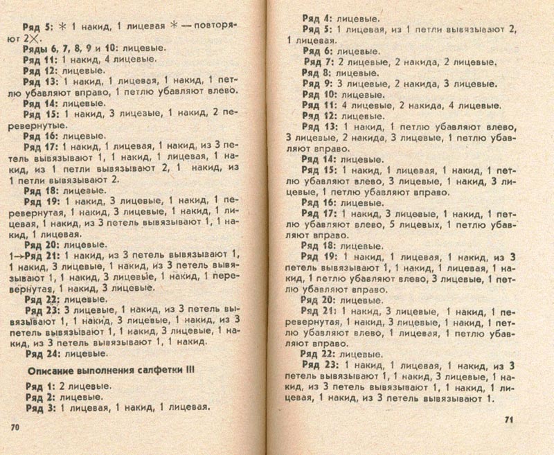 35. Тушинська Салфетки на спицах