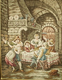 Frochliche zecher im kamin. Wiehler-original