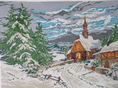 ночь в горах. мамины вышивки