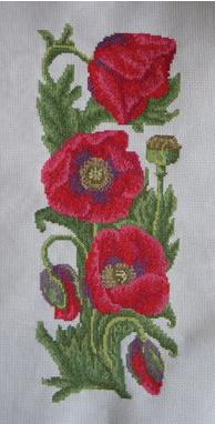 маковая панель. мамины вышивки