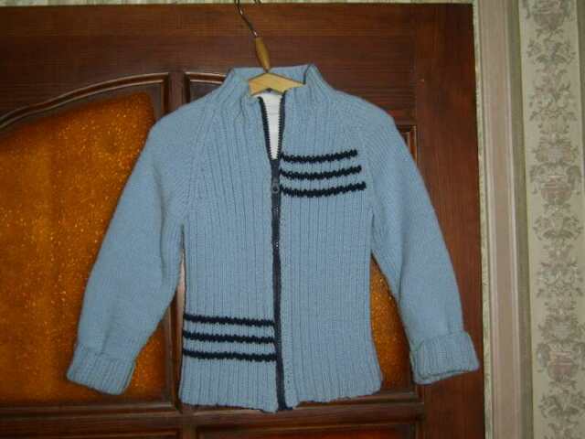 жакет для сынули 100% шерсть. Мои работы