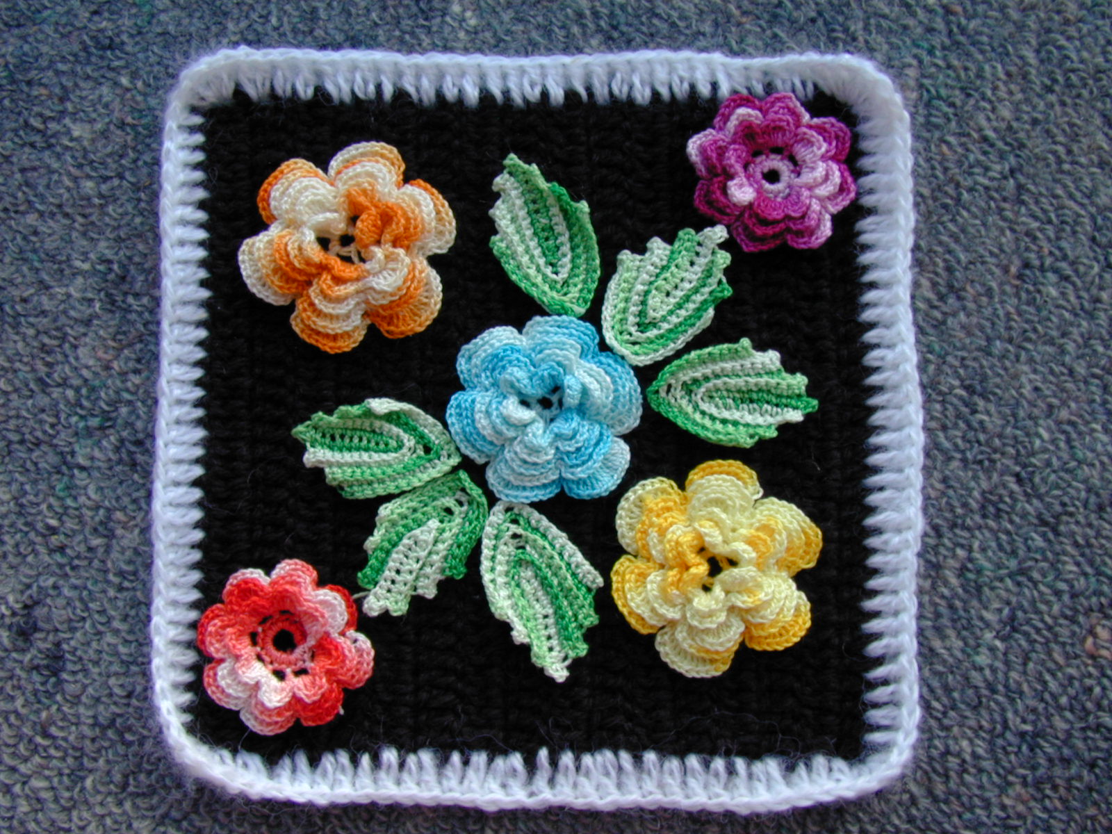 черно-меланжевый квадрат. Разное