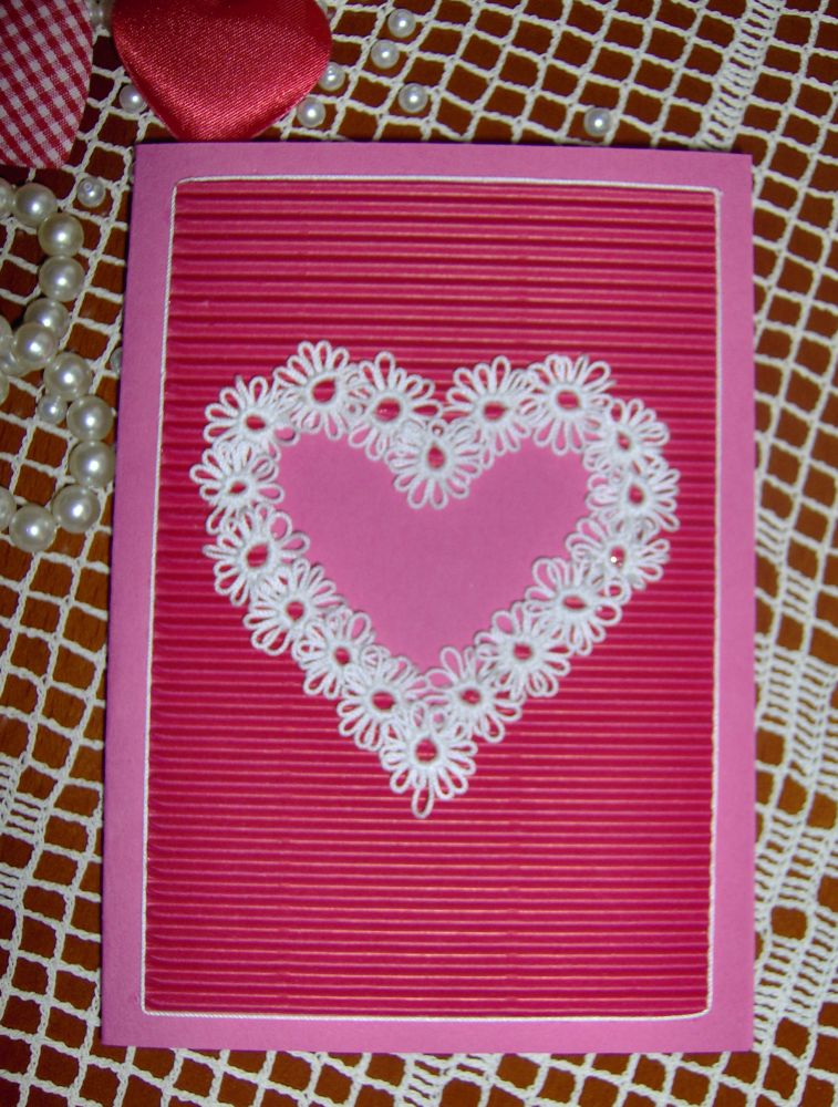 Walentynkowa frywolitka. Frywolitkowe karteczki