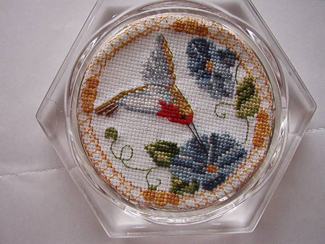 coaster 1. cross stitch
