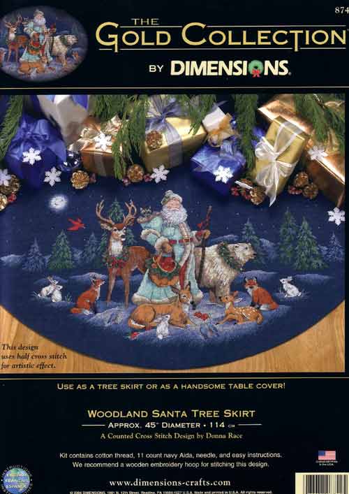 8742 Dimensions_-_Woodland santa tree skirt.jpg. Tree skirts