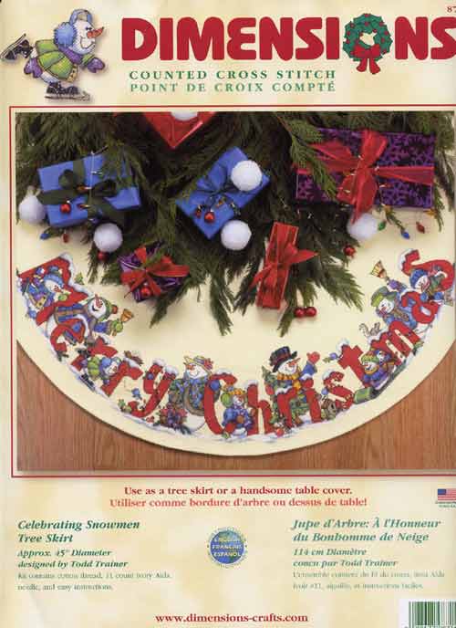 Dimensions_-_Celebrating snowmans tree skirt.jpg. Tree skirts