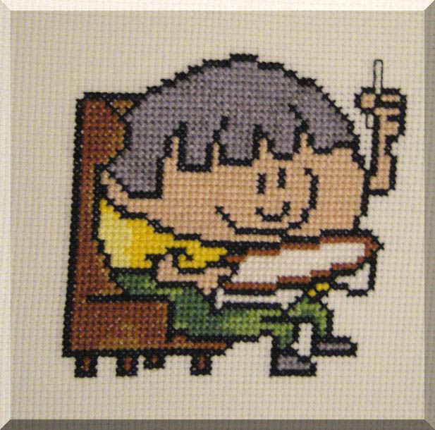 haftujący. Haft krzyżykowy