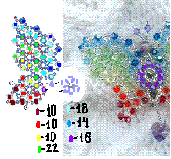 брошь Бабочка. biser shemi