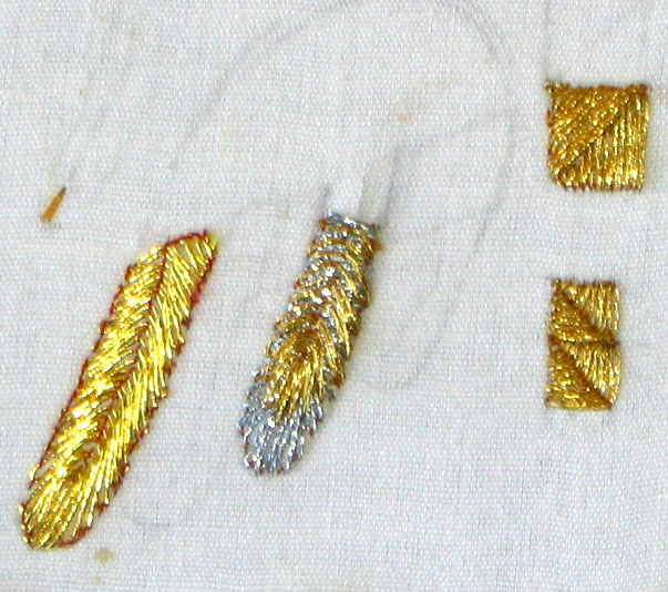 Фото перьев получше. Золотное шитье