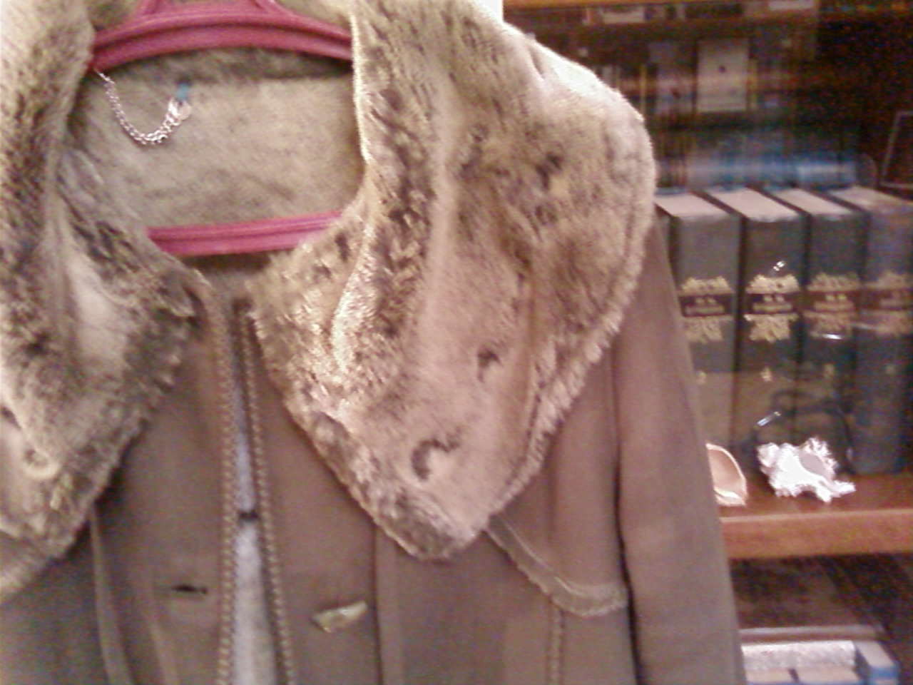 Дубленка темно-зеленая ближе. Верхняя одежда