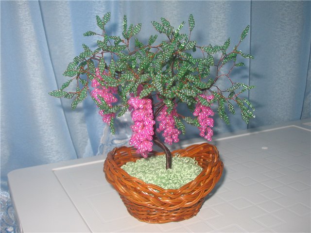 'виноградное' дерево. Бисер